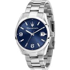 Gents Stainless Steel Maserati Attrazione 43mm Blue Dial Watch