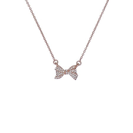 Ted Baker Barsie Gold Plated Pave CZ Bow Necklet