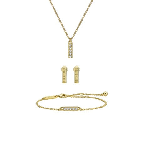 Ted Baker Minni CZ Bar Necklet Earring and Bracelet Set