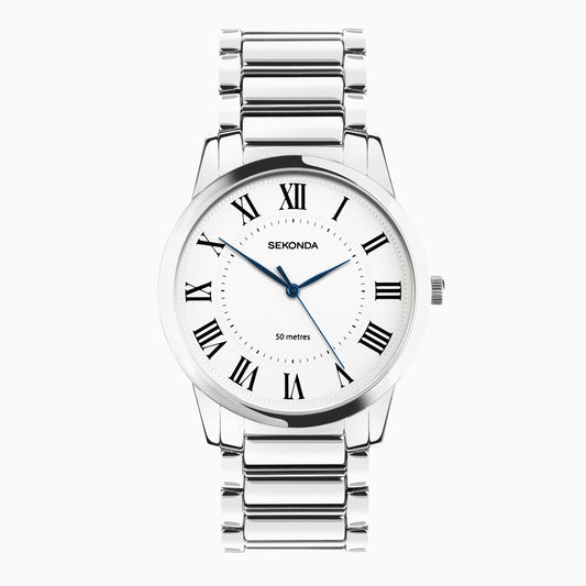 Gents Sekonda Beaument White Dial Blue Hands