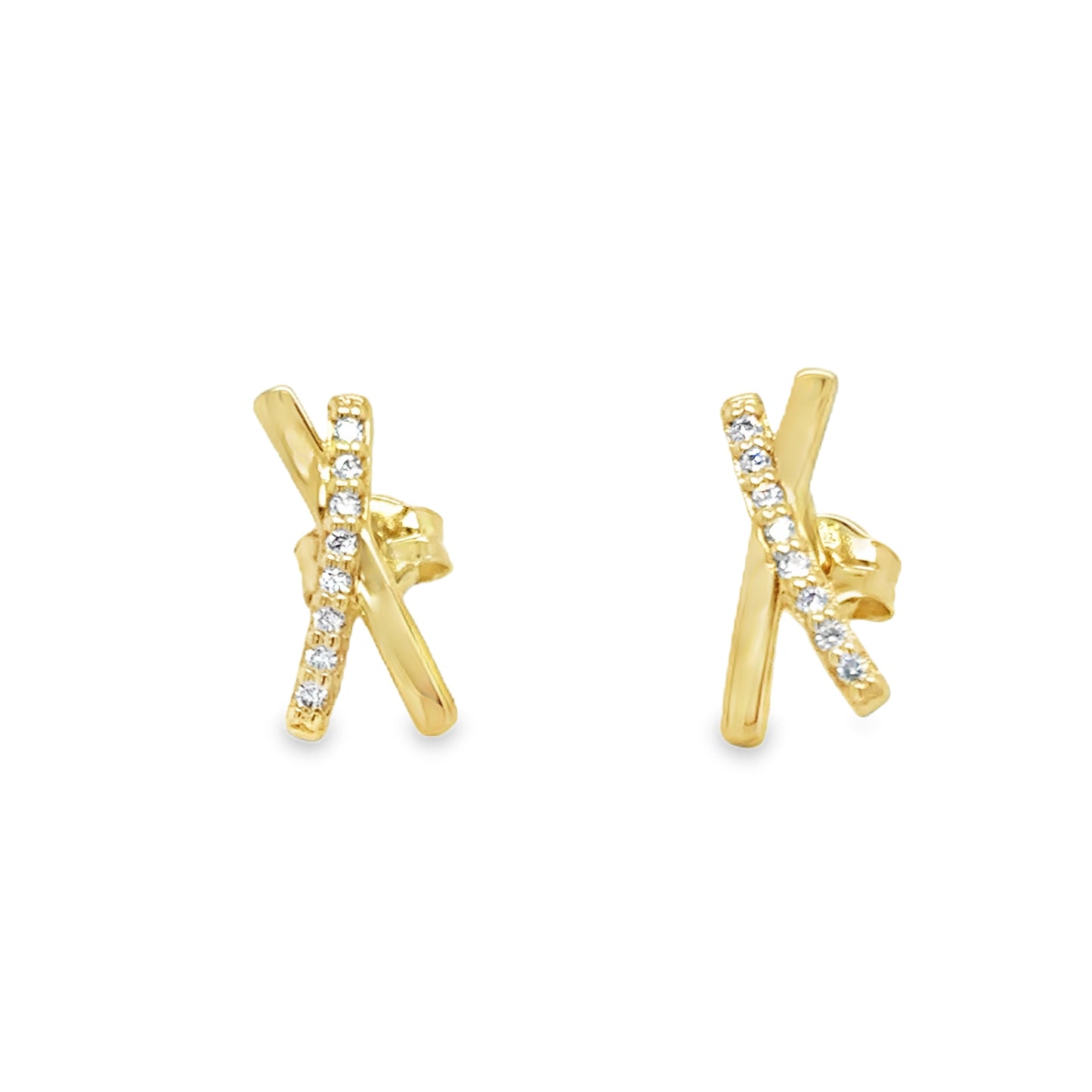 9ct Yellow Gold Kiss Stud Earring