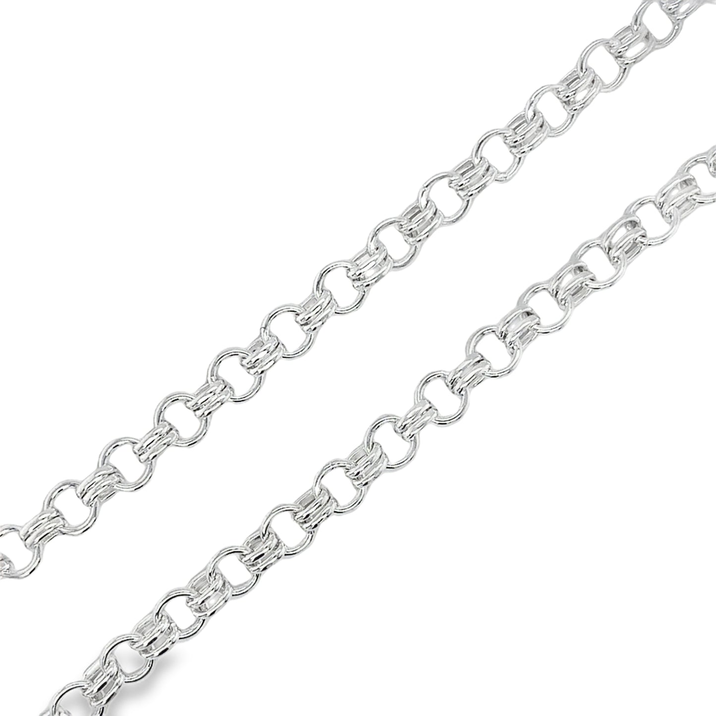 Sterling Silver Double Cable Link Necklet 18'