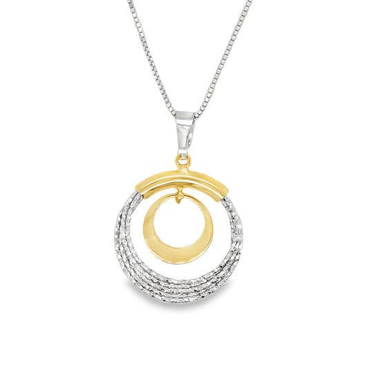 Sterling Silver and Gold Plated Double Necklet