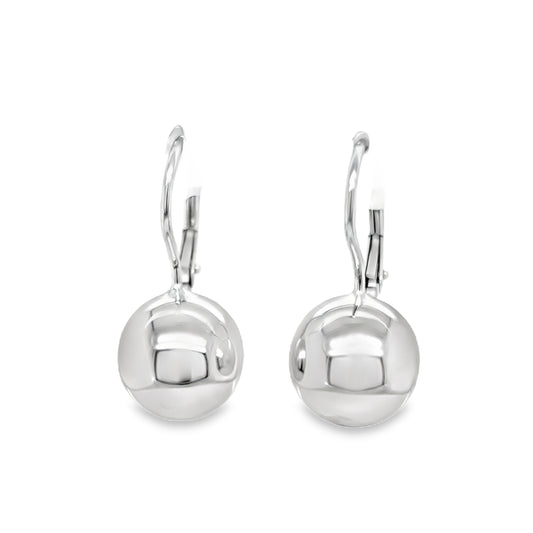 Sterling Silver German Wire Ball Drop Earring