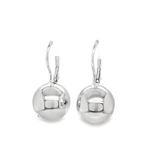 Sterling Silver German Wire Ball Drop Earring