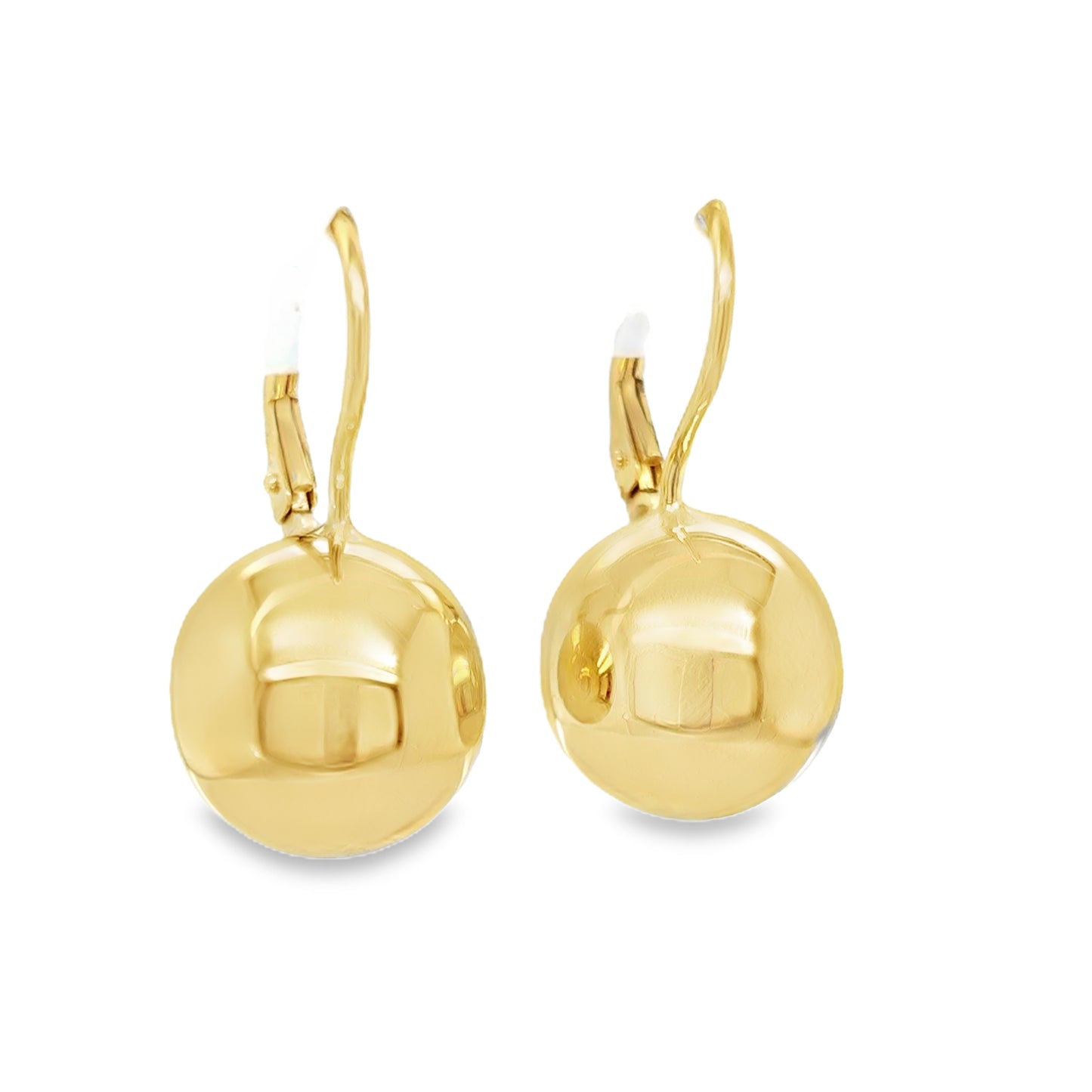 Sterling Silver Gold Plated German Wire Ball Drop Earring