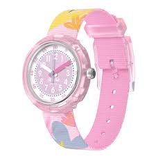 Flik Flak Pastel Paradise Pink Floral Watch