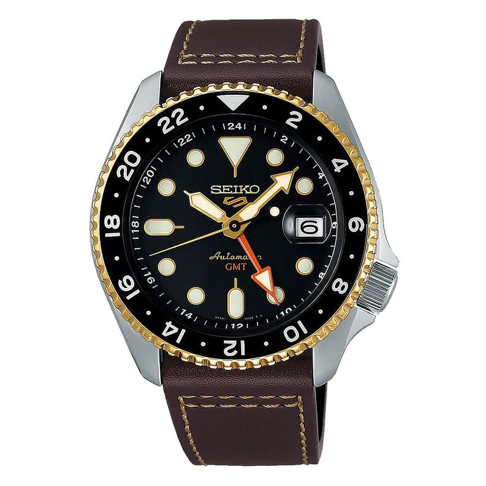 Gents Seiko 5 Sports SKX GMT Mocha Black Dial