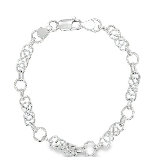 Sterling Silver Celtic Knot Bracelet 7.5"