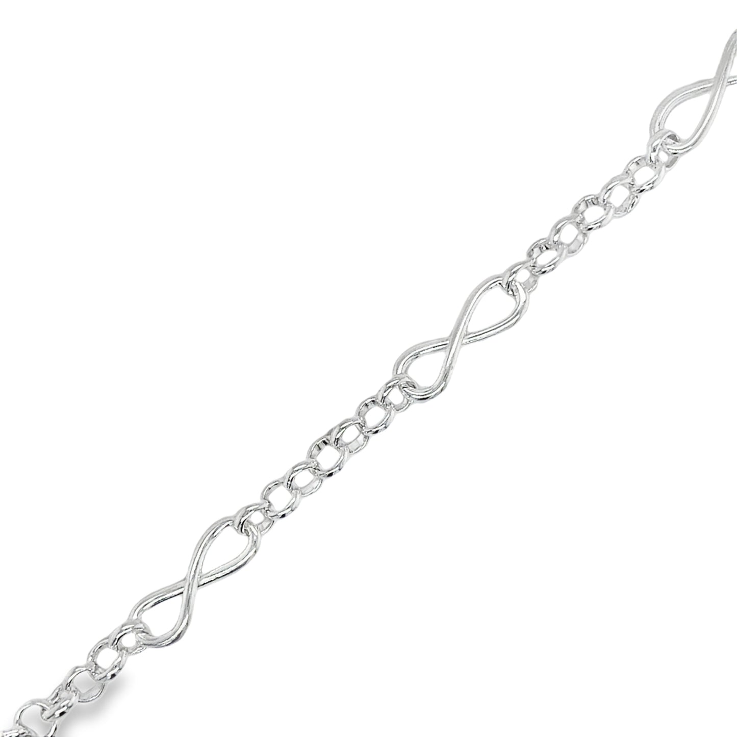 Sterling Silver Infinity Belcher Link 7.5"
