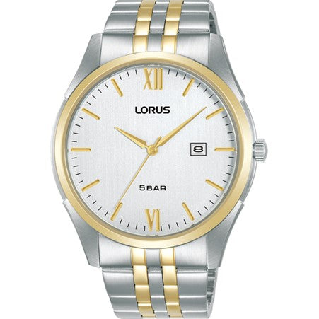 Gents Lorus White Dial Date Window Watch