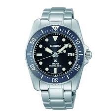 Gents Stainless Steel Seiko Prospex Blue Sports Solar Diver's Watch