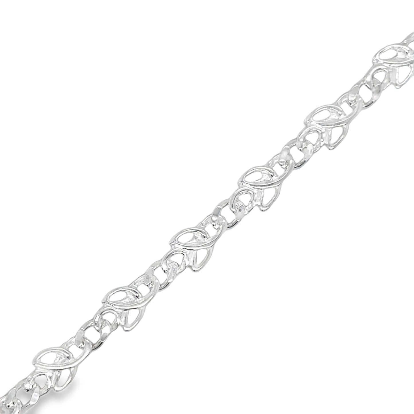 Sterling Silver Celtic Knot Link Bracelet