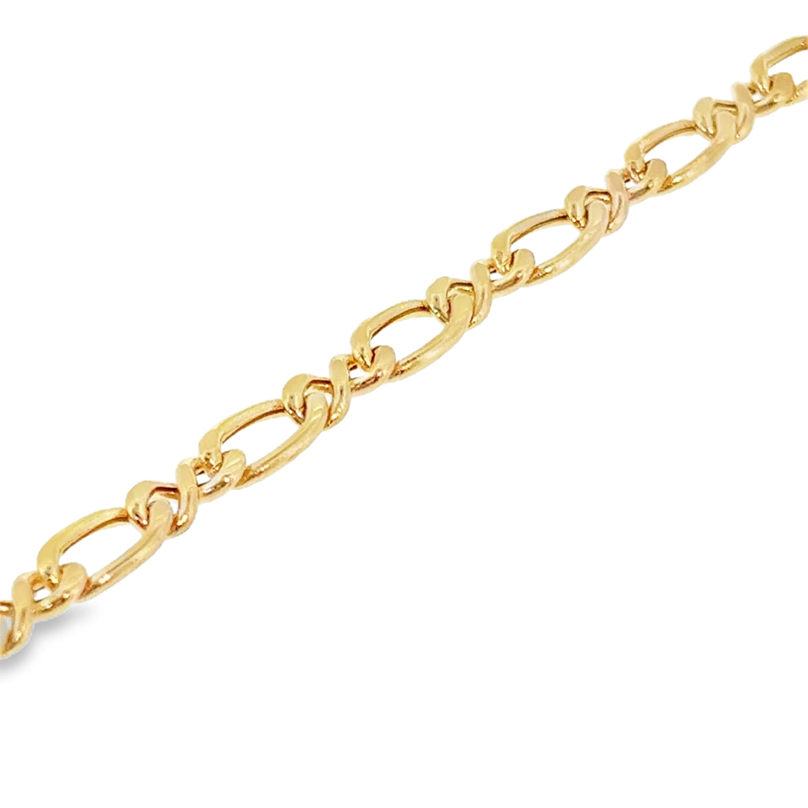 9ct bracelet Figaro link 7.5'' 3.8g