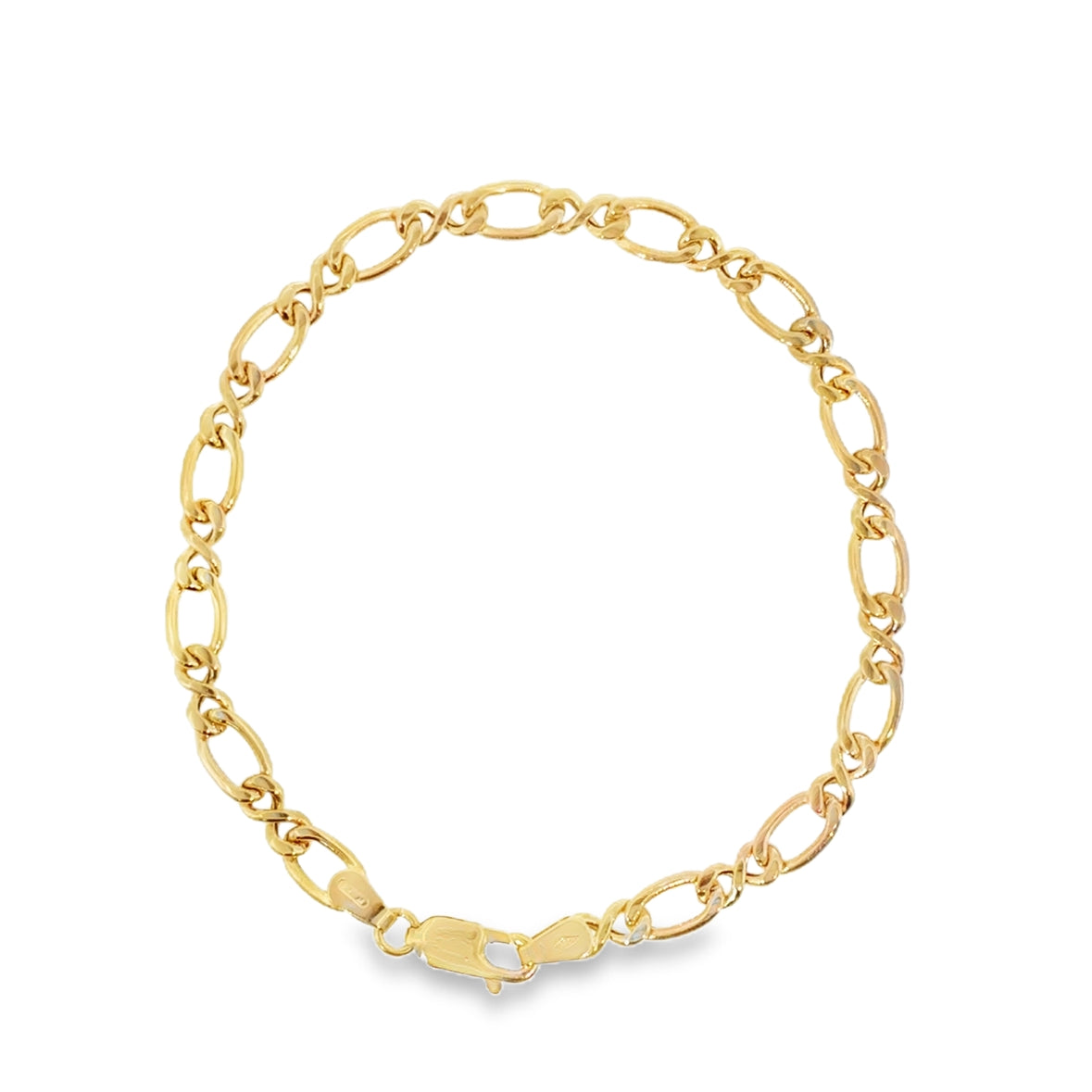 9ct bracelet Figaro link 7.5'' 3.8g