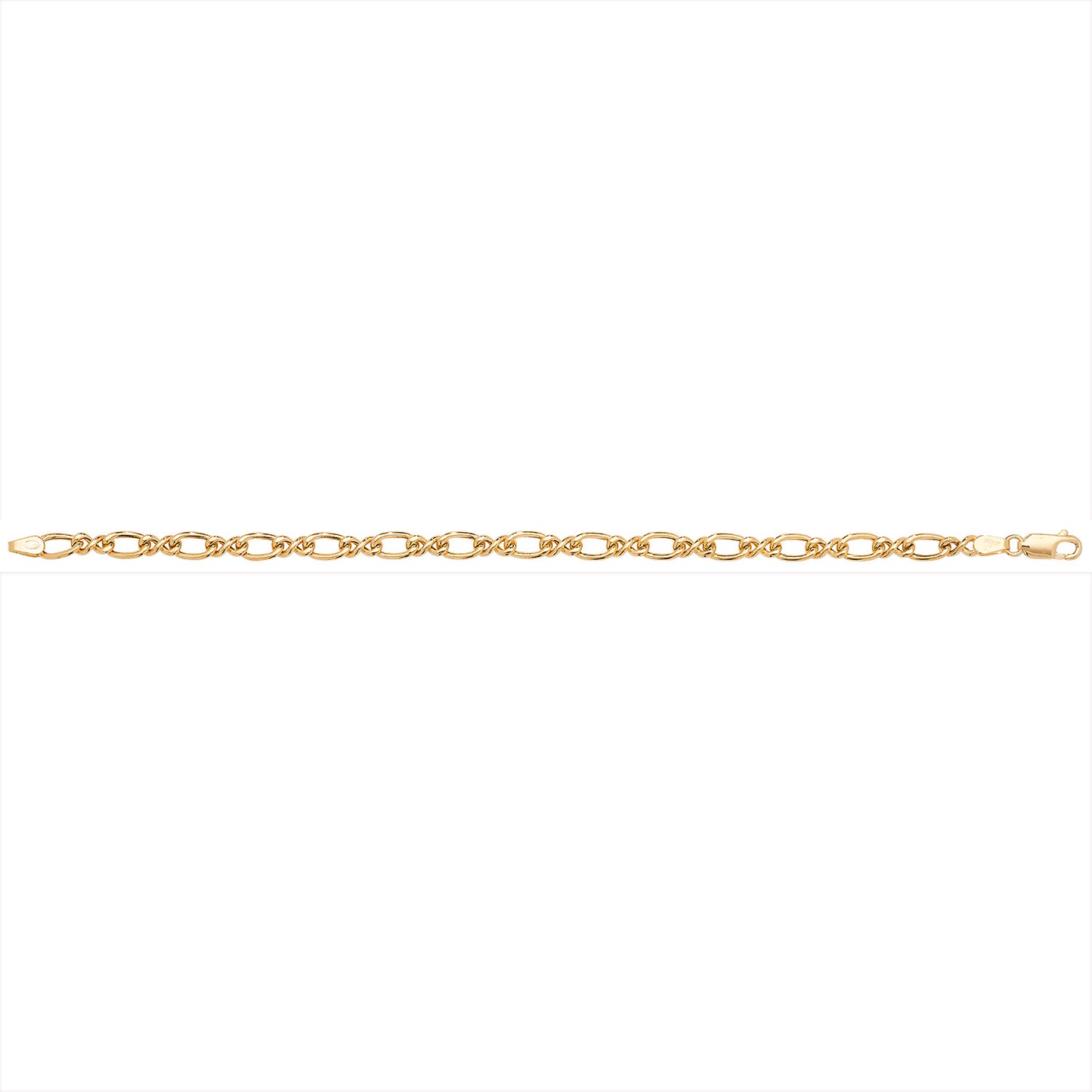 9ct bracelet Figaro link 7.5'' 3.8g