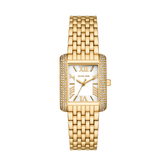 Ladies Michael Kors Emery White Dial Pave CZ