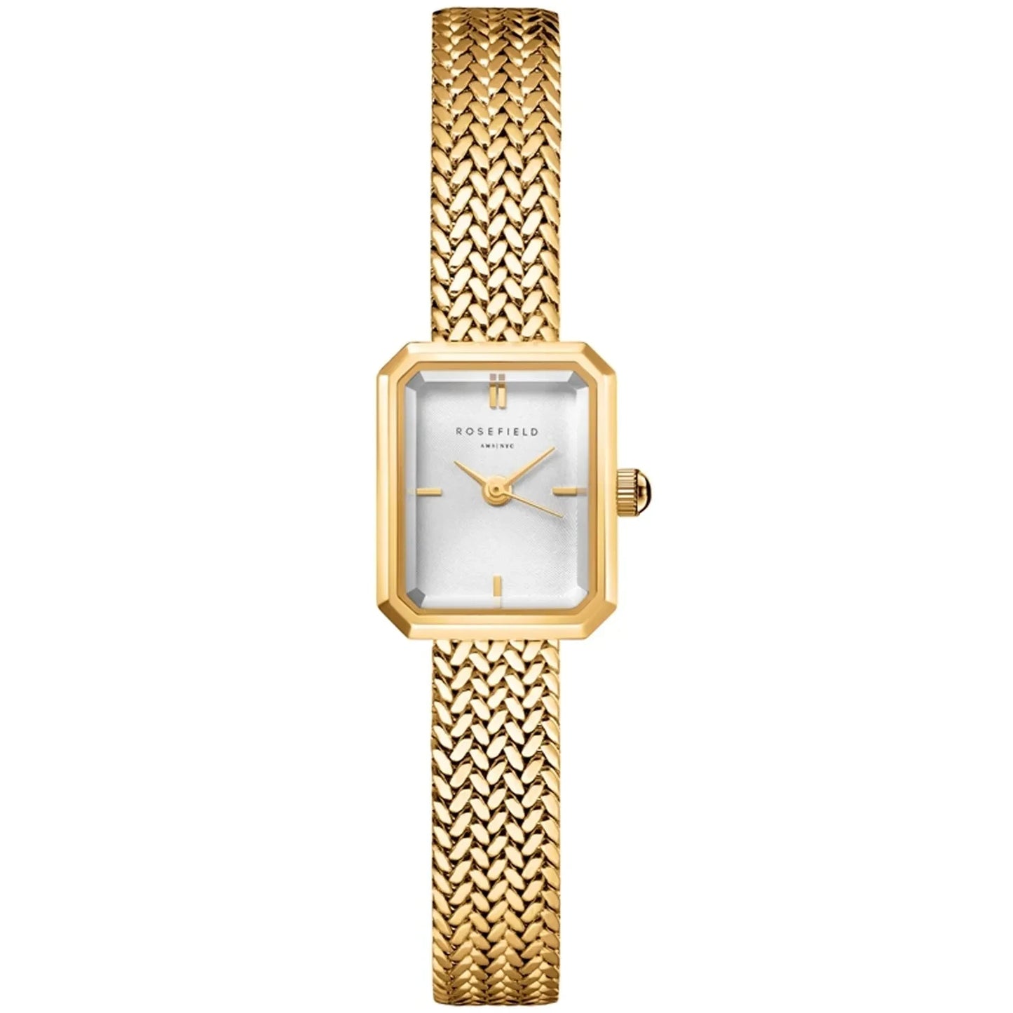 Ladioes Rosefield Mini Octagon Gold White Dial
