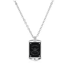 Gents Steelwear Stainless Steel Dog Tag With Skull Pendant