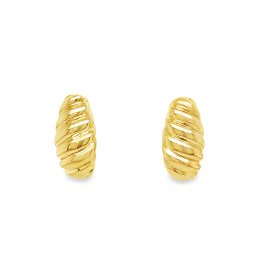 9ct Yellow Gold Ripple Bubble Earrings