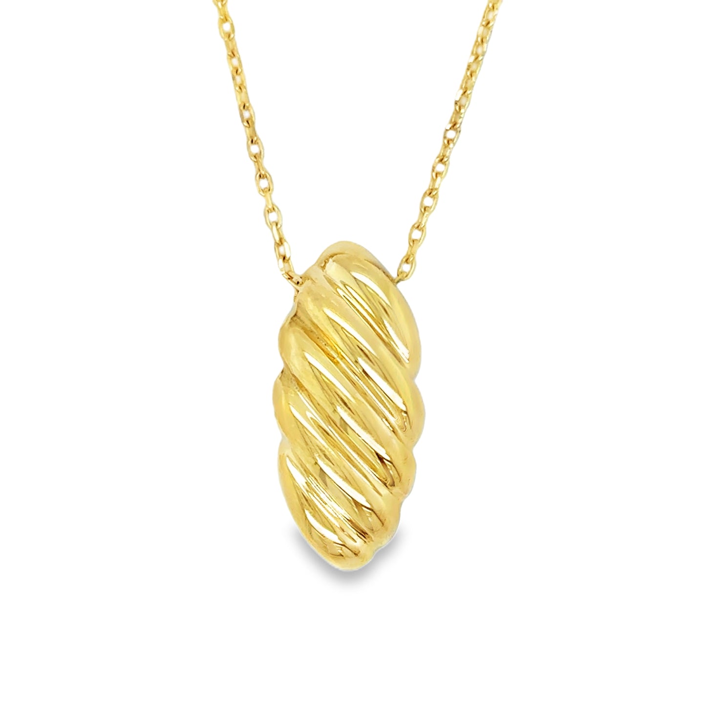 9ct Yellow Gold Ripple Bubble Pendant