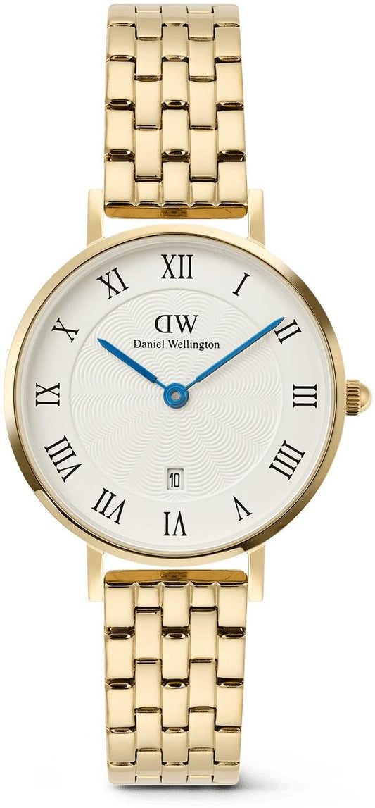 Ladies Daniel Wellington Petite White Dial Blue Hands