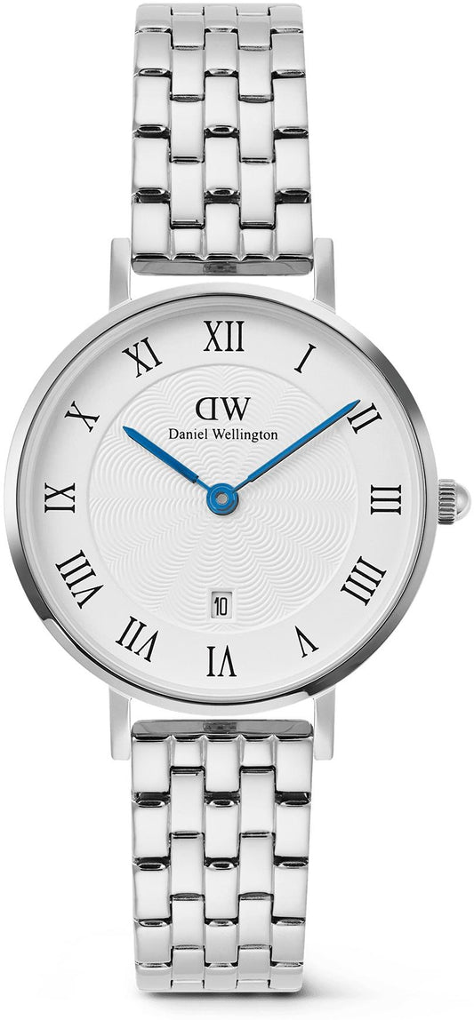 Ladies Daniel Wellington Quadro White Dial Blue Hands