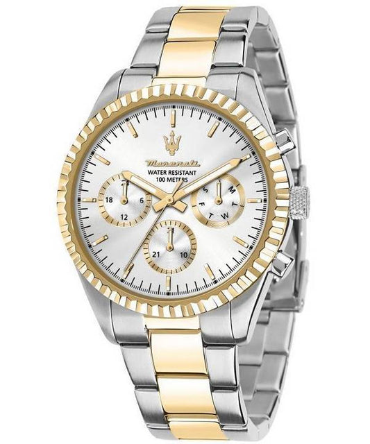 Gents Maserati Competizione Chrono Silver Dial