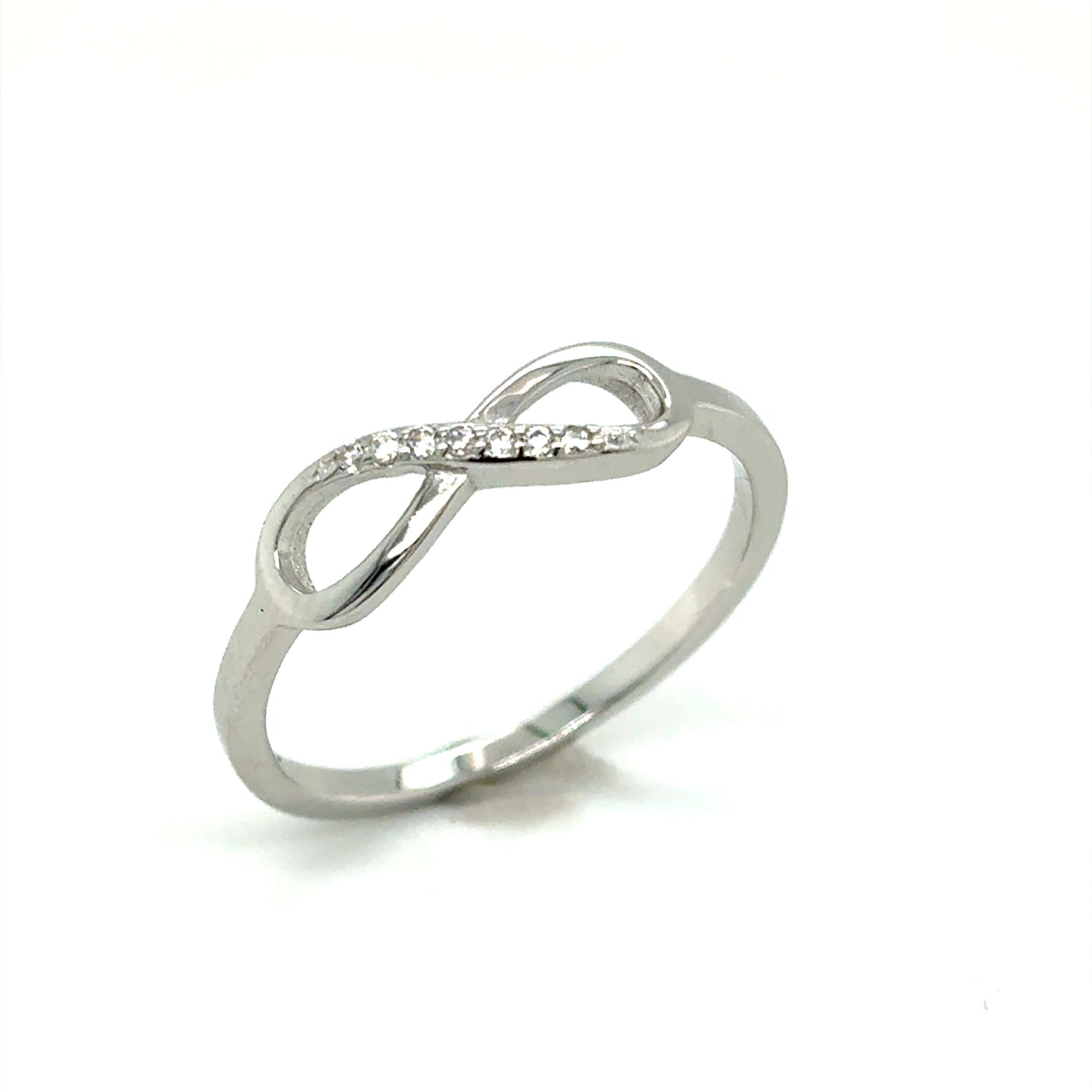 Sterling Silver CZ Infinity Ring