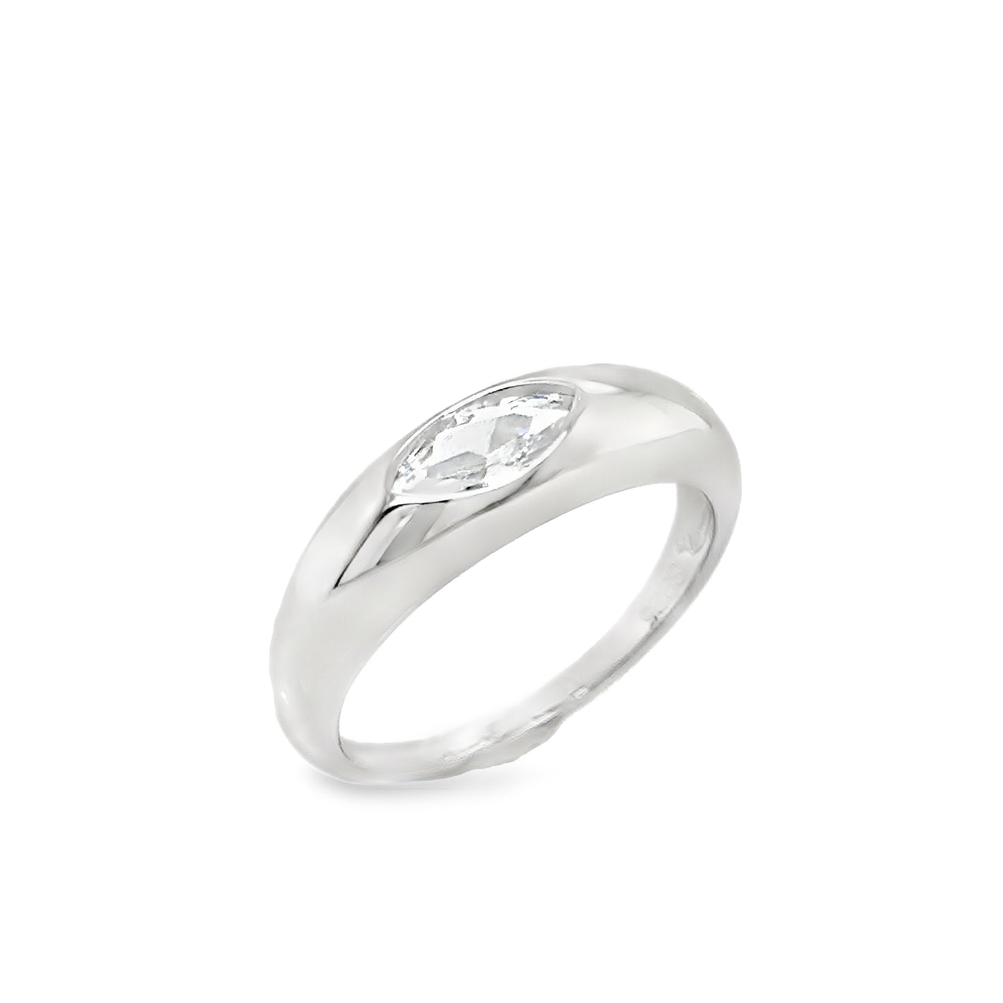 Sterling Silver CZ Marquise Ring