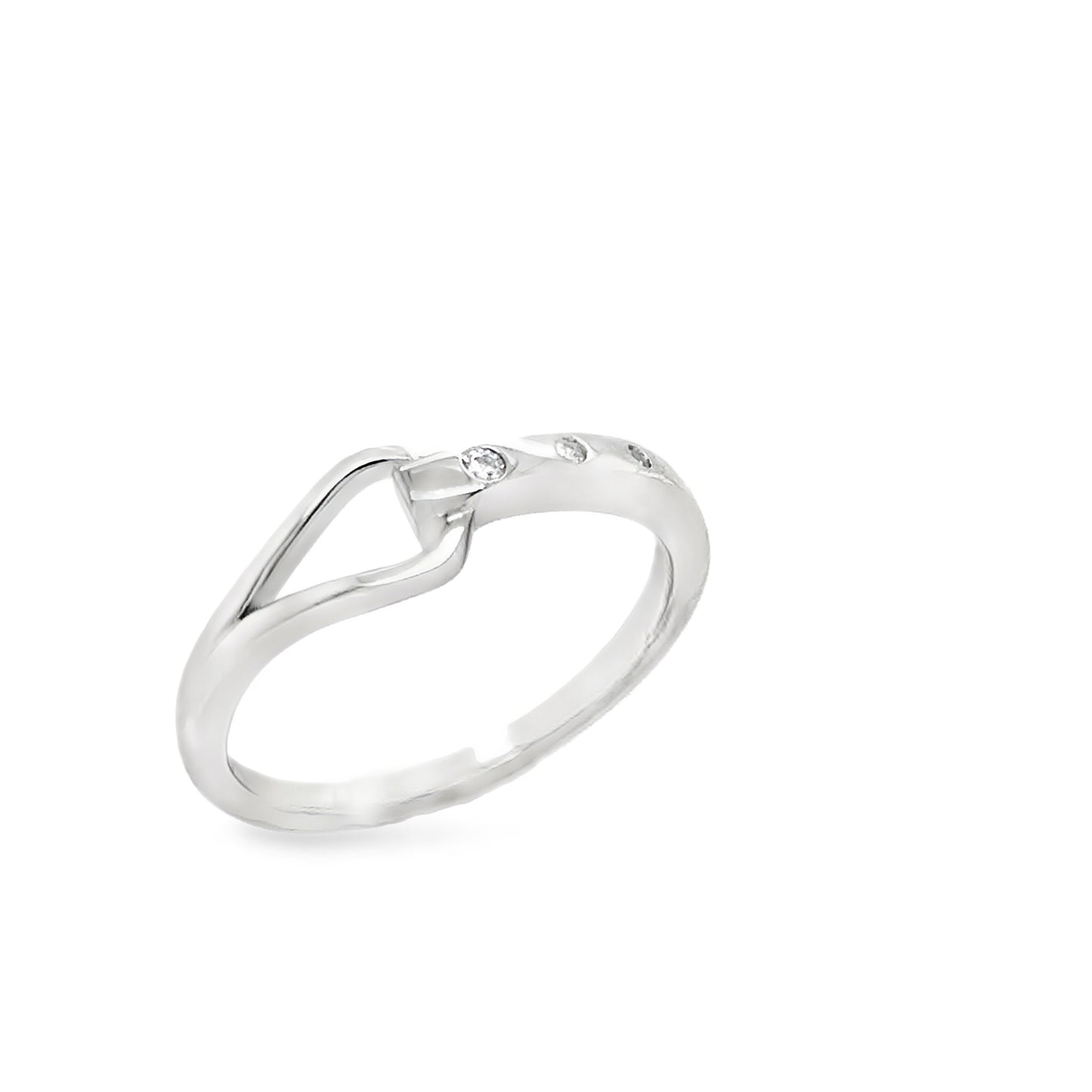 Sterling Silver CZ Belt Ring