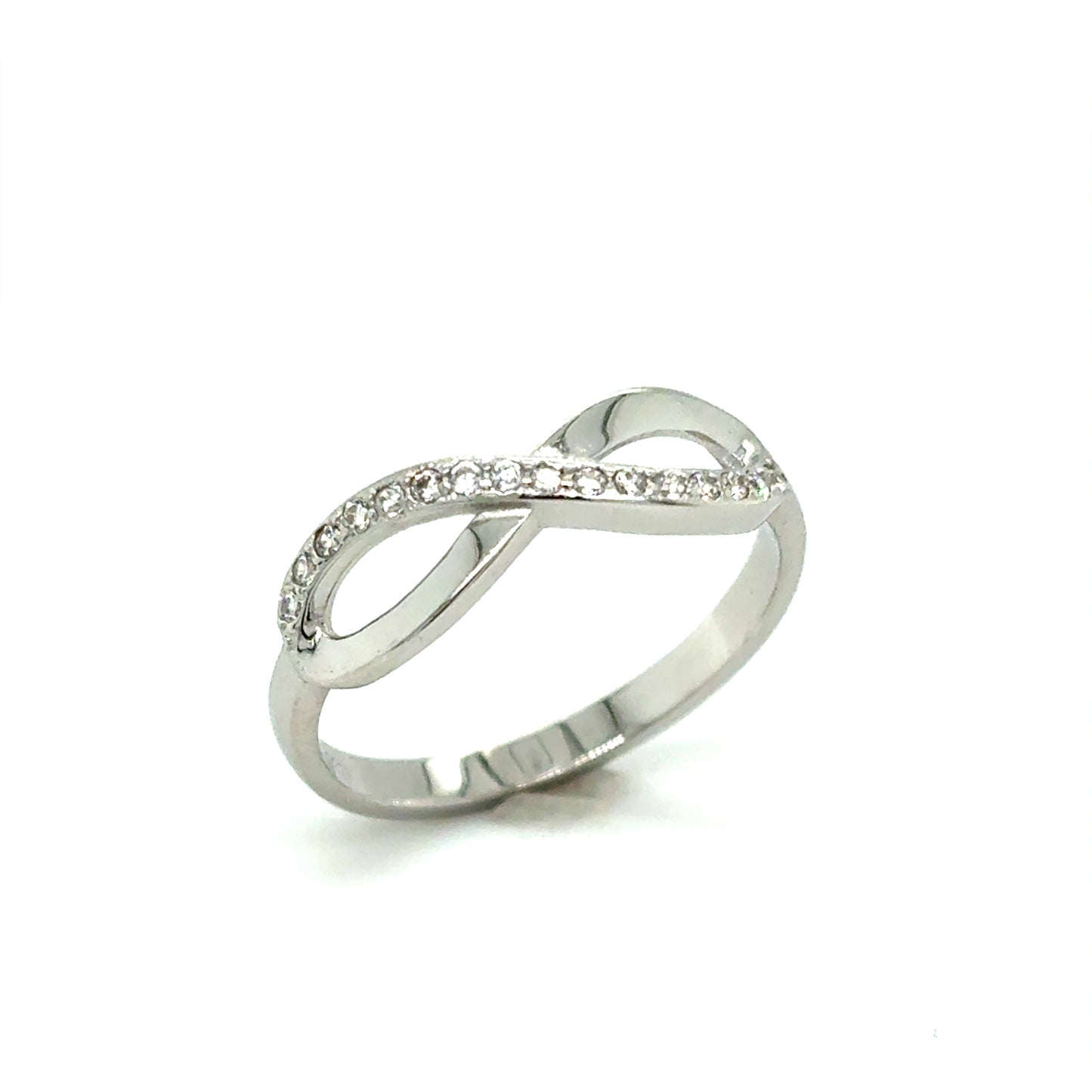 Sterling Silver CZ Infinity Ring