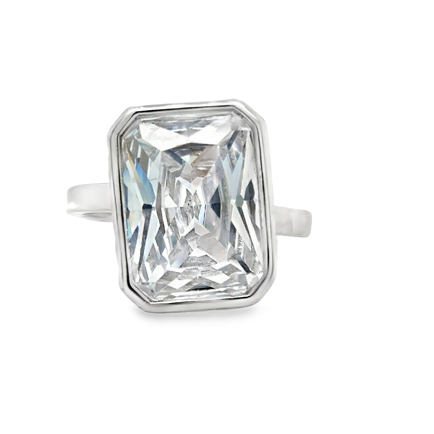 Sil Ring CZ Rect R/O