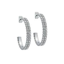 Ted Baker Mellia Silver Plated CZ Hoops