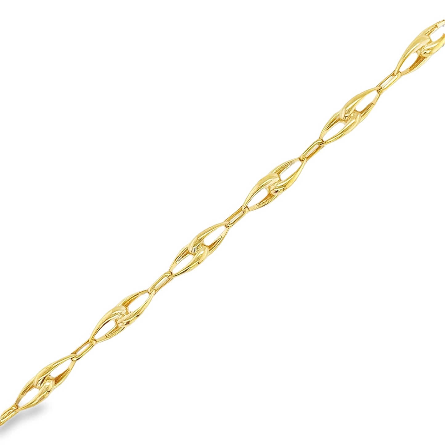 9ct Open Pear Link Bracelet