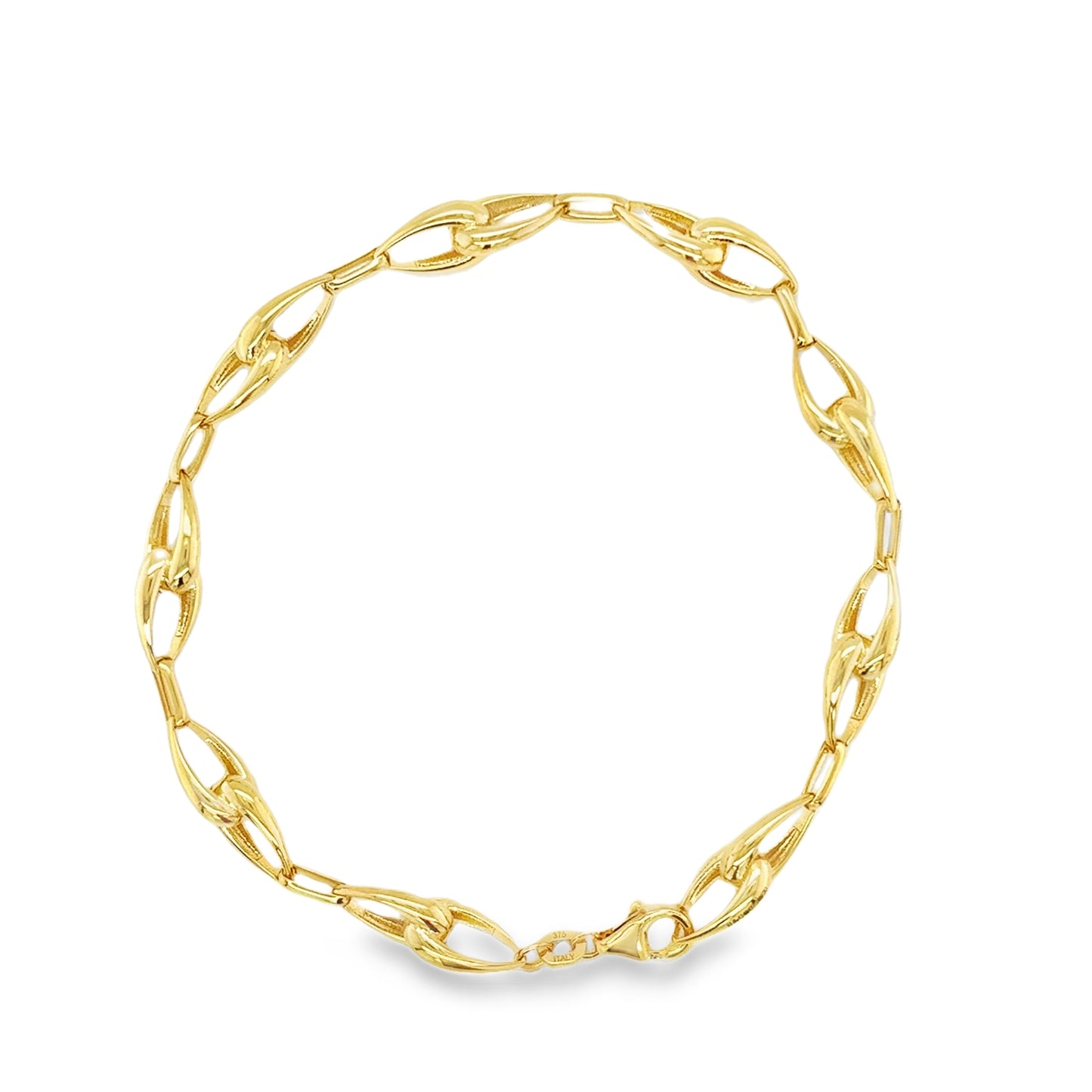 9ct Open Pear Link Bracelet