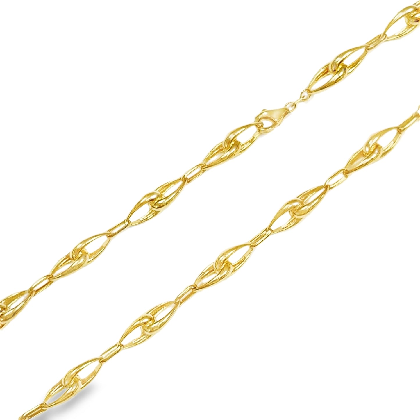 9ct Open Pear Link Necklet