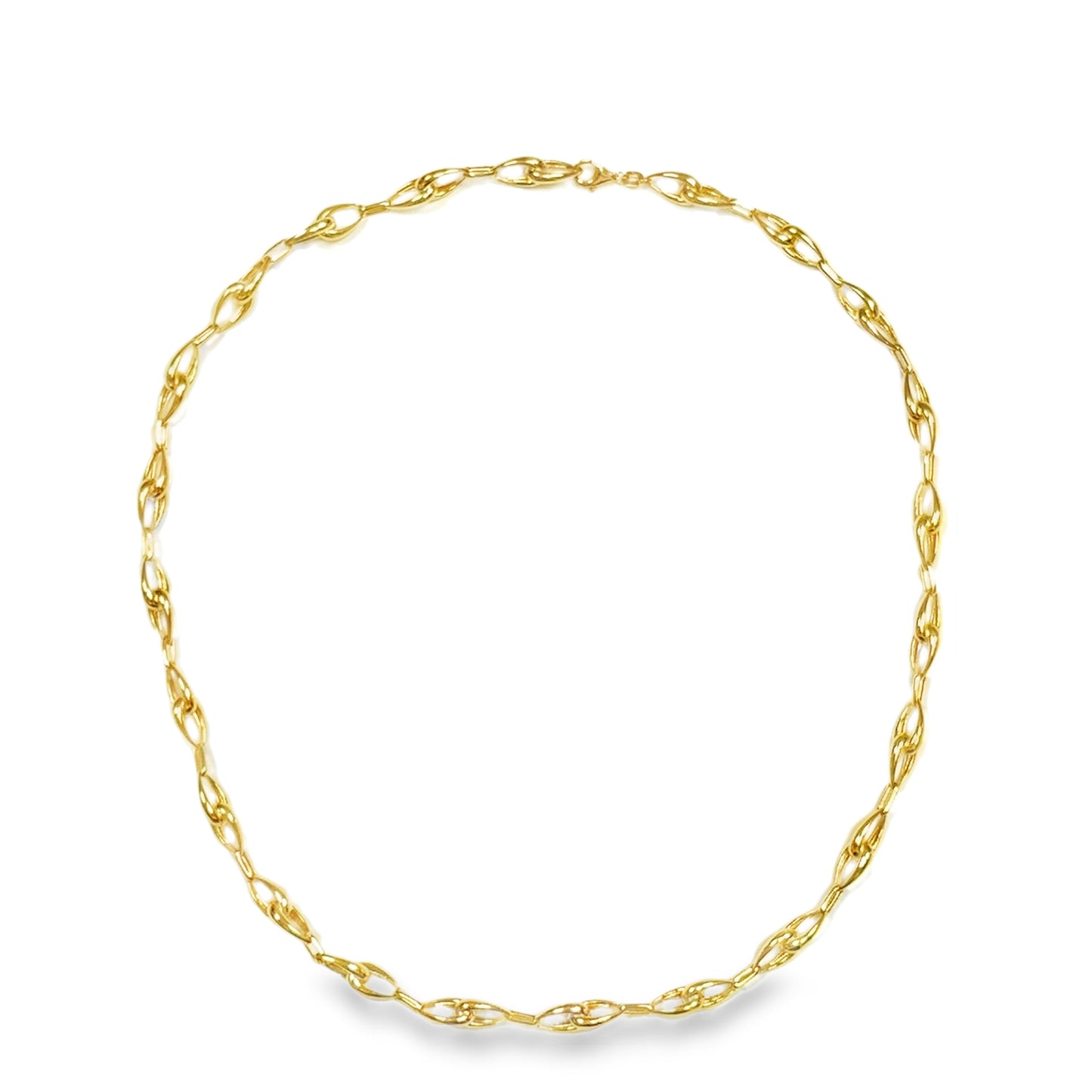 9ct Open Pear Link Necklet