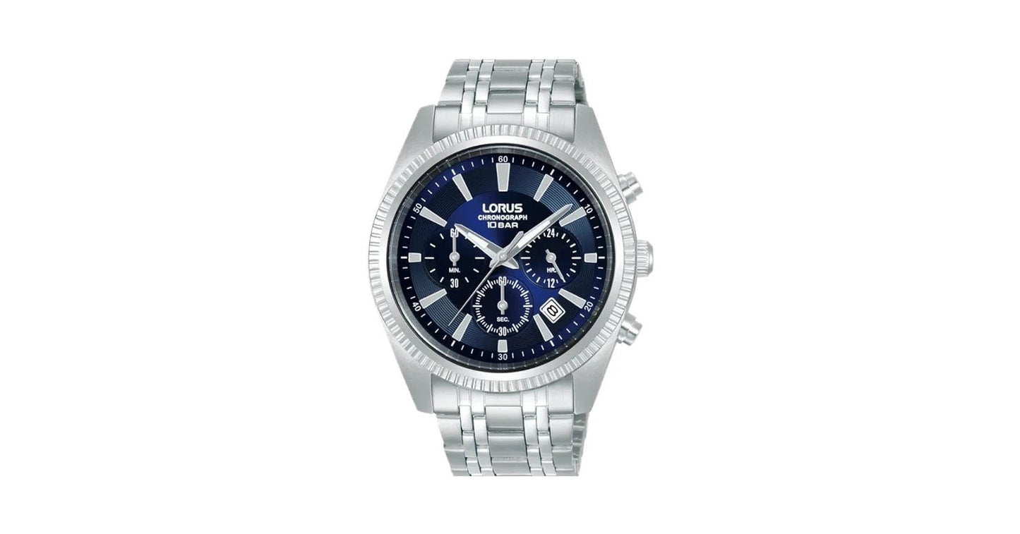Gents Lorus Chronograph Blue Dial Watch