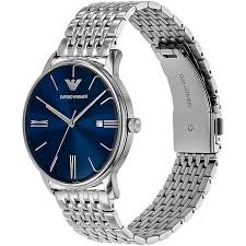 Gents Stainless Steel Armani Minimalist 39mm  Blue Dial Watch