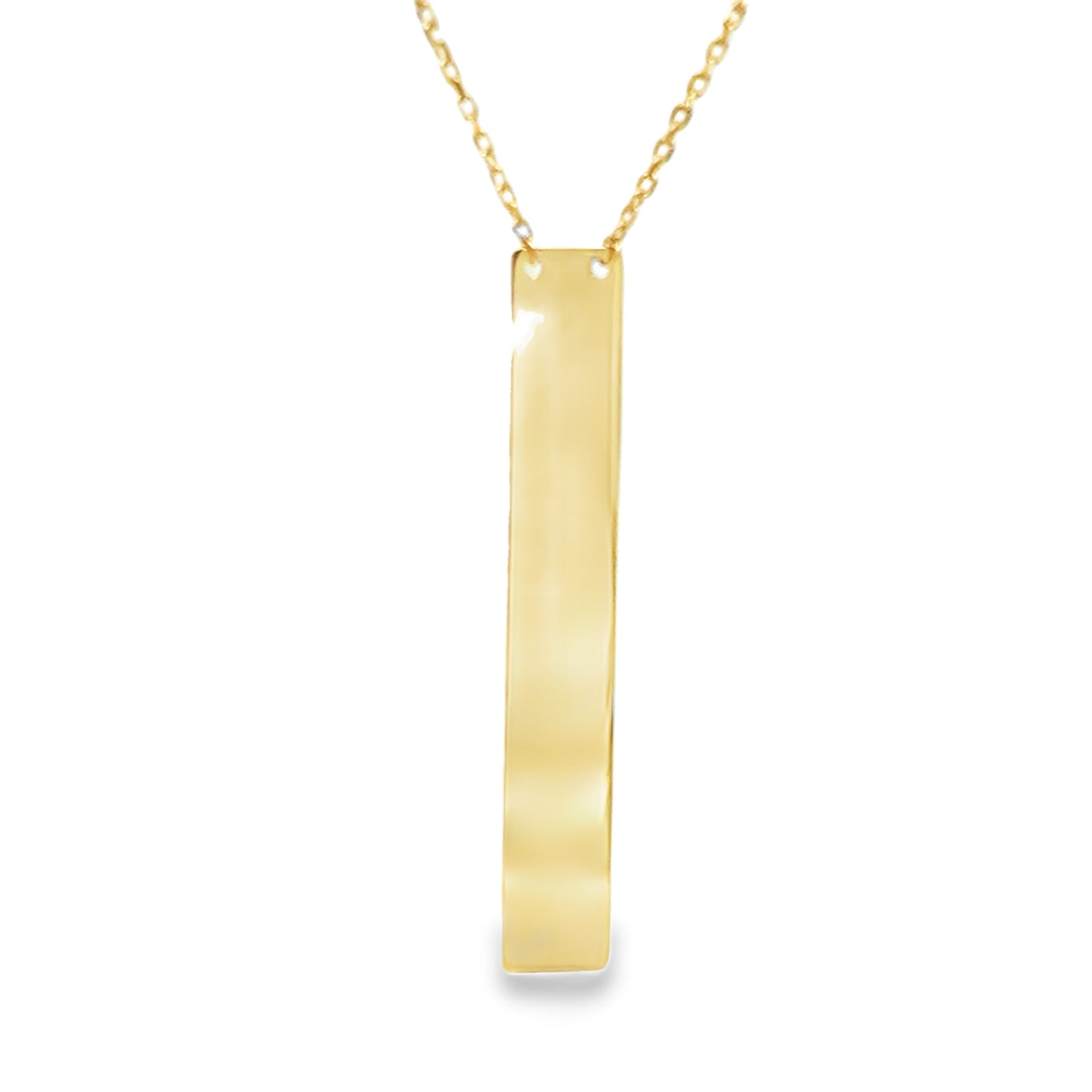 9ct 38mm Vertical Bar Necklet