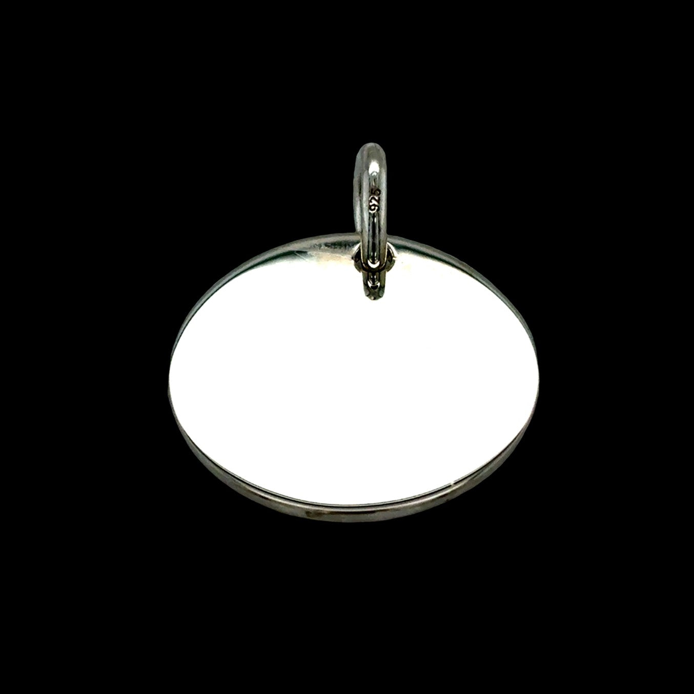 Sterling Silver Heavy 25mm Disc Pendant
