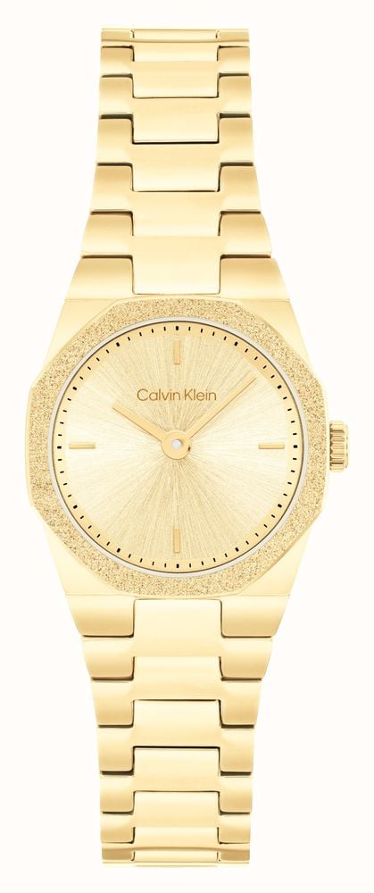Ladies Calvin Klein Geometric Elegance Gold Dial