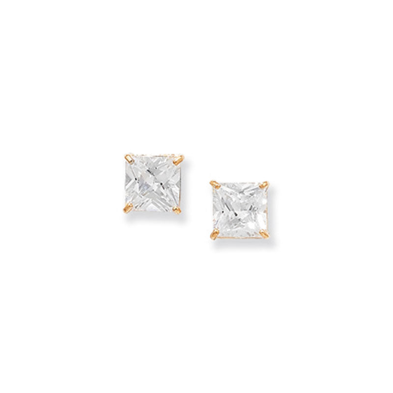 9ct Erg 5mm Sq Cz