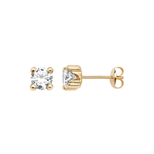 9ct CZ 5mm Stud Earrings