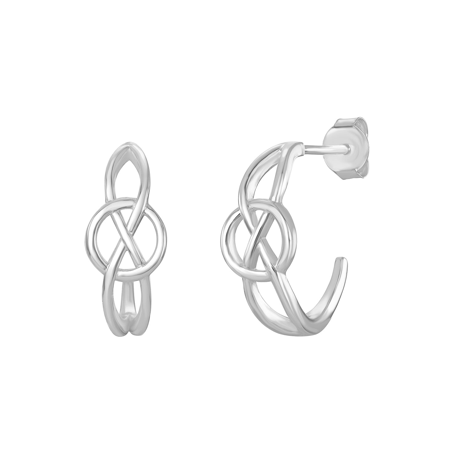Sterling Silver Celtic Hoop Earrings