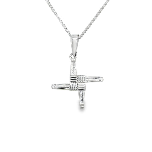 Sterling Silver Plain St Bridget Cross