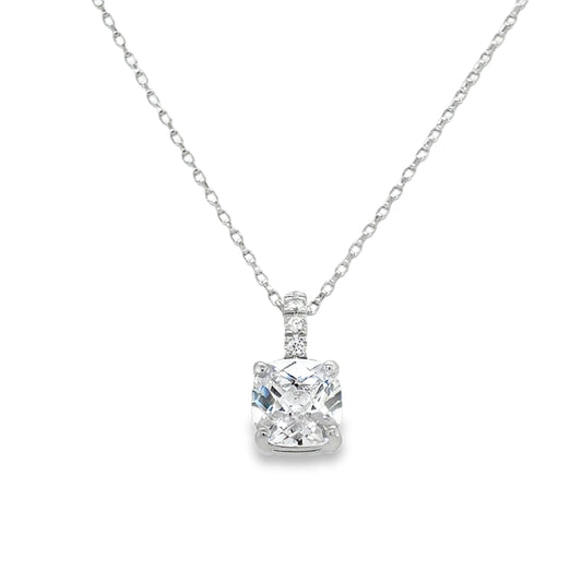 Sterling Silver CZ Round Pendant With Stone Set Baile