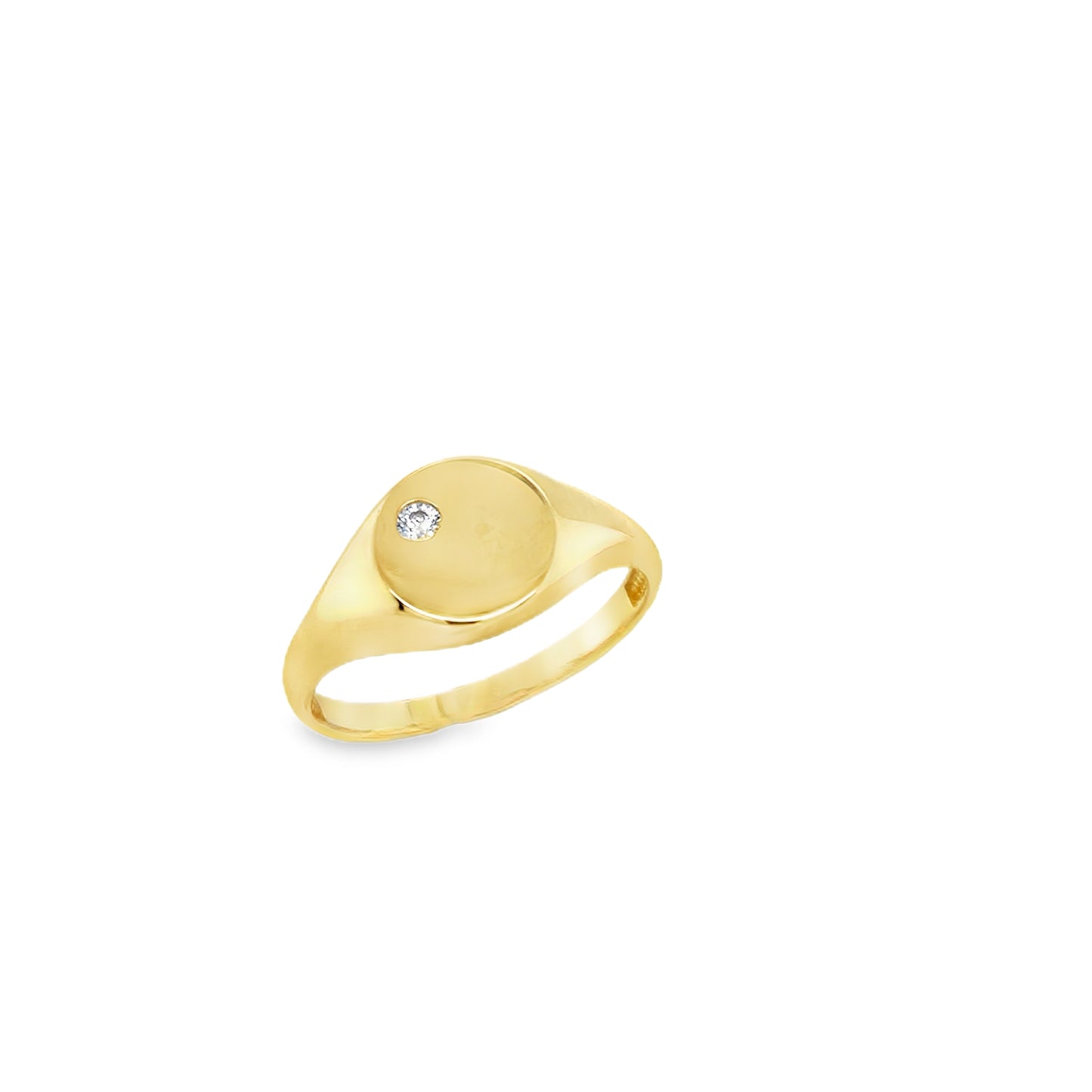 9ct Ladies CZ Signet Ring