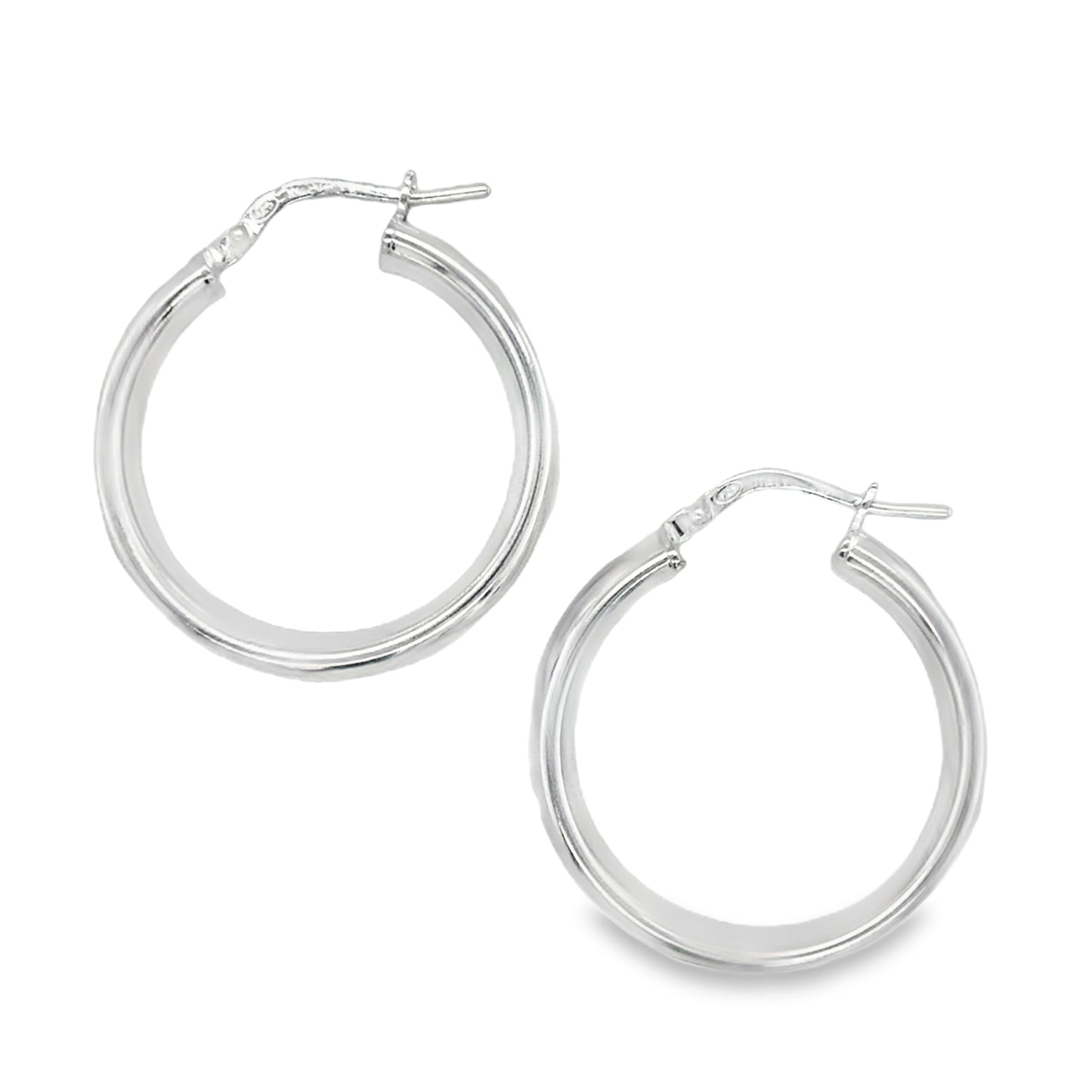 Sterling Silver Heavy Hoop Earrings